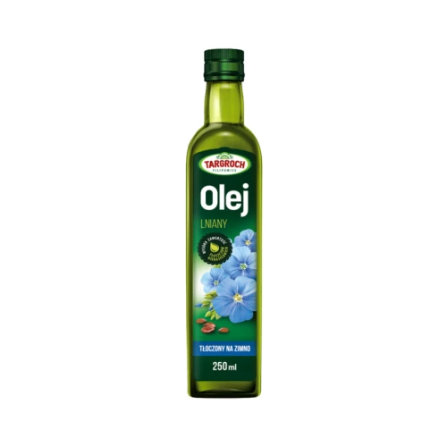 Targroch - Olej lniany - tłoczony na zimno - 250 ml  Targroch - Olej lniany - tłoczony na zimno - 250 ml